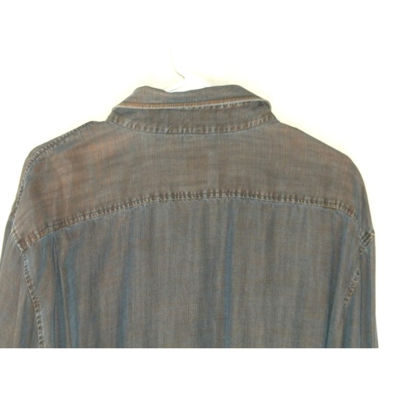 Haupt Germany Shirt Mens XL Blue Tinted Denim Chambray Button Down Long Sleeve - Picture 6 of 14